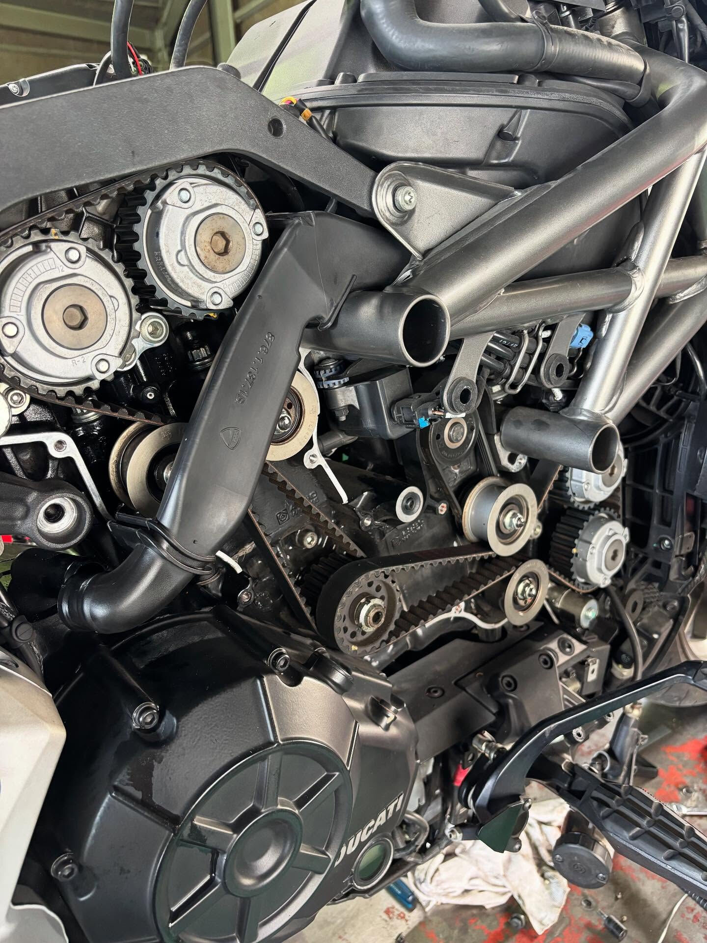 DUCATI X-DIAVELの車検整備を行いました